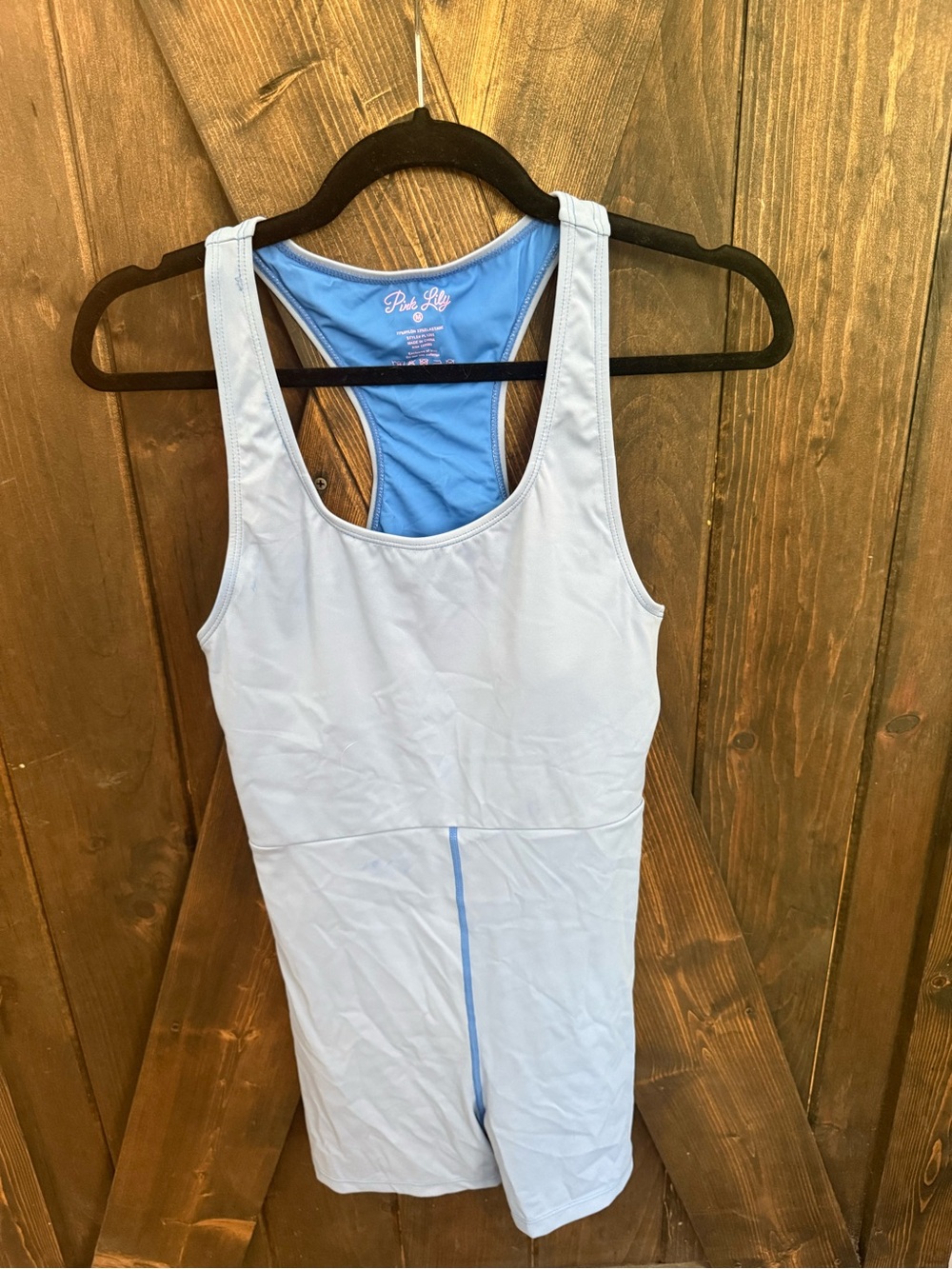 Pink Lily Light Blue Women’s One-Piece Active Romper